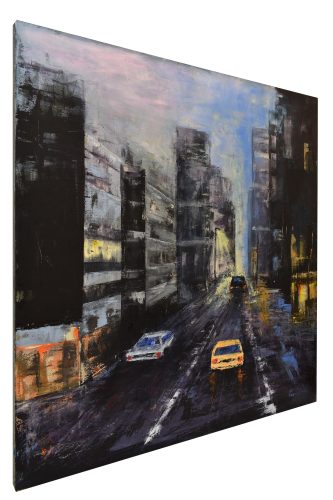 Quadro "Armonia di Colori" di Pina Gurrieri. Soggetto: Paesaggio. Dipinto acrilico su tela, dimensioni: 80 W x 80 H x 0.1 D cm