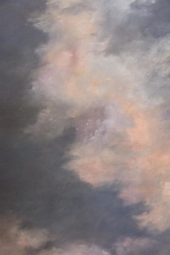 Quadro "Dentro la Nuvola 1" di Pina Gurrieri. Soggetto: Paesaggio. Dipinto olio su tela, dimensioni: 62 W x 84 H x 5 D cm