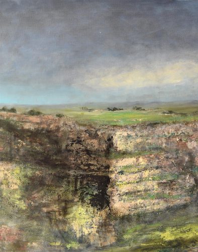 Quadro "Incanto Ibleo" di Pina Gurrieri. Soggetto: Paesaggio. Dipinto acrilico su tela, dimensioni: 70 W x 50 H x 4.5 D cm