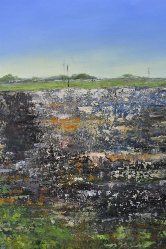 Quadro "La Primavera" di Pina Gurrieri. Soggetto: Paesaggio. Dipinto olio su tela, dimensioni: 100 W x 80 H x 2 D cm