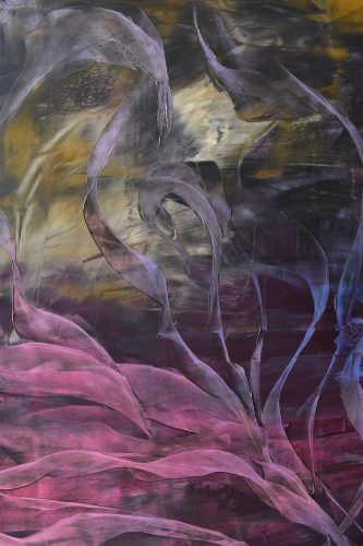 Quadro "Poesia Invisibile" di Pina Gurrieri. Soggetto: Astratto. Dipinto olio su tela, dimensioni: 80 W x 100 H x 2.5 D cm