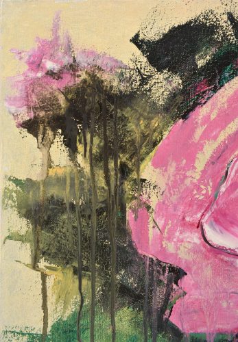 Quadro "Rose d'Estate" di Pina Gurrieri. Soggetto: Floreale. Dipinto olio su tela, dimensioni: 60 W x 70 H x 0.1 D cm