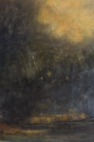 Quadro "Traccia di Essenza" di Pina Gurrieri. Soggetto: Paesaggio. Dipinto olio su tela, dimensioni: 70 W x 100 H x 2.5 D cm