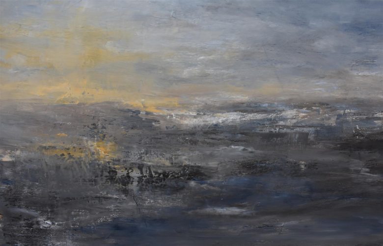Quadro "Variazione di Luce 1" di Pina Gurrieri. Soggetto: Paesaggio. Dipinto olio su tela, dimensioni: 90 W x 100 H x 2.5 D cm