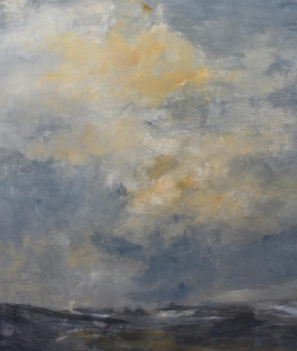 Quadro "Variazione di Luce 3" di Pina Gurrieri. Soggetto: Paesaggio. Dipinto olio su tela, dimensioni: 70 W x 70 H x 3.5 D cm